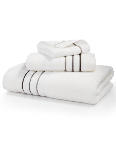 Shop Hotel Collection Ultimate Micro Cotton Borderline 13" X 13" Washcloth, Created For Macy's Bedding In Gray