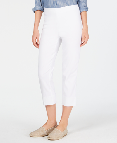 Shop Charter Club Women's Chelsea Pull-on Tummy-control Capris, Created For Macy's In White