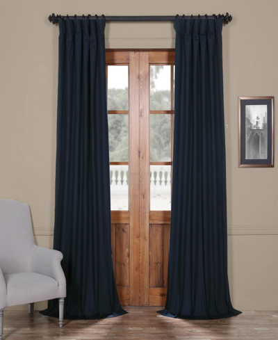 Exclusive Fabrics & Furnishings Blackout Cotton Panel, 50" X 108" In Blue