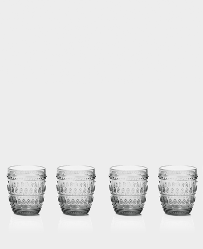 Shop Euro Ceramica Fez Double Old Fashion Glasses, Set Of 4 In Gray