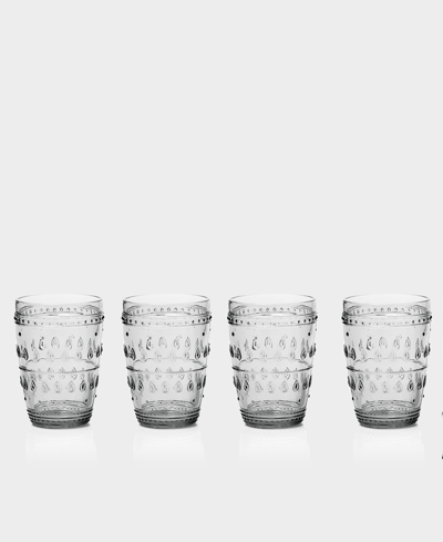 Shop Euro Ceramica Fez Highball Glasses, Set Of 4 In Gray