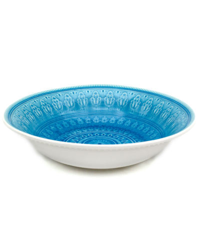 Shop Euro Ceramica Fez Serve Bowl In Blue