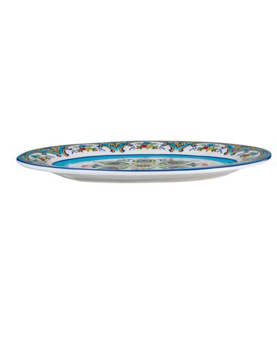 Shop Euro Ceramica Zanzibar Oval Platter In Multi