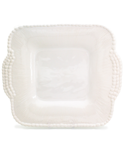 Shop Euro Ceramica Sarar White Square Platter With Handles