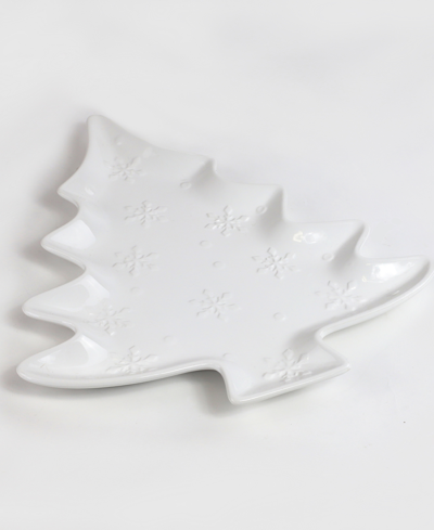 Shop Euro Ceramica Winterfest Tree Platter In Multi