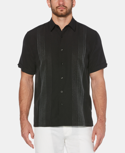 Shop Cubavera Men's Ombre Stripe Shirt In Black