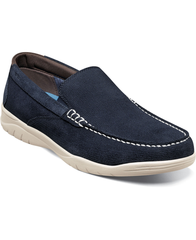 Shop Nunn Bush Men's Sumter Moc Toe Venetian Slip-on Loafer Men's Shoes In Blue