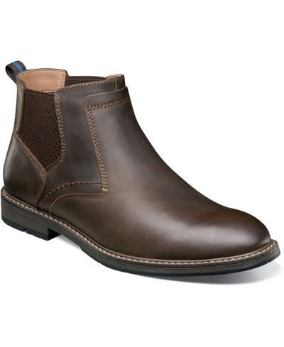 Shop Nunn Bush Men's Fuse Plain Toe Chelsea Boots Men's Shoes In Brown