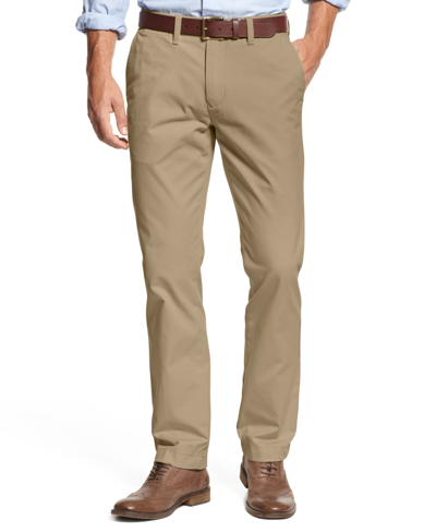 Shop Tommy Hilfiger Men's Big & Tall Th Flex Stretch Custom-fit Chino Pants In Tan/beige