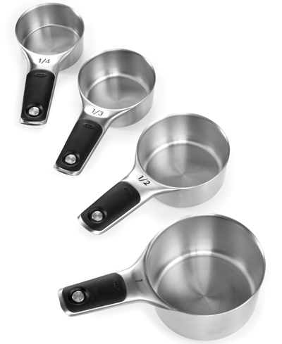 Shop Oxo Good Grips Set Of 4 Stainless Steel Magnetic Measuring Cups In White