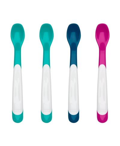 Shop Oxo Tot Plastic Feeding Spoons, Set Of 4 In Blue