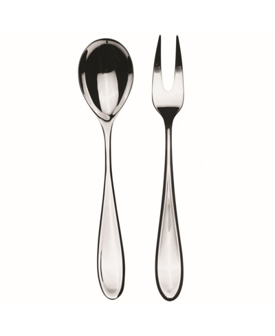 Shop Mepra Serving Set Fork And Spoon Forma Flatware Set, Set Of 2 In Silver