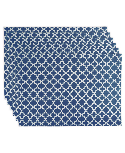 Shop Design Imports Lattice Placemat Set Of 6 In Blue