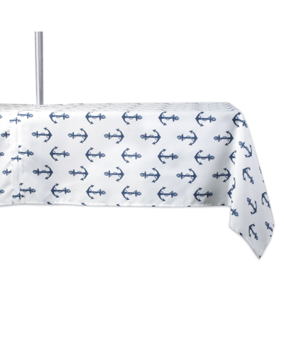 Shop Design Imports Anchors Print Outdoor Tablecloth With Zipper, 60" X 120" In Multi