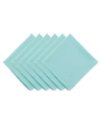 Shop Design Imports Design Import Solid Napkin, Set Of 6 In Blue