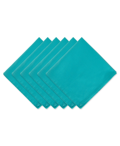 Shop Design Imports Design Import Solid Waters Napkin, Set Of 6 In Blue