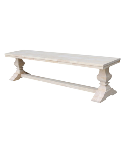 Shop International Concepts Trestle Bench In White