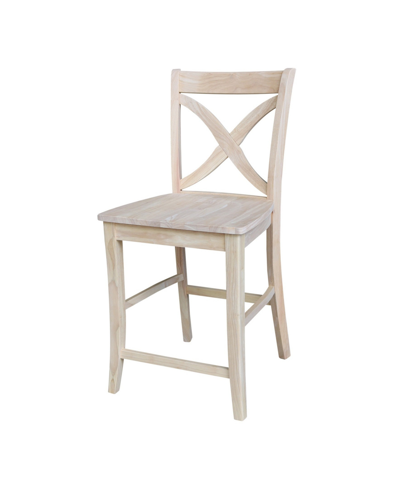 Shop International Concepts Vineyard Counter Height Stool In White