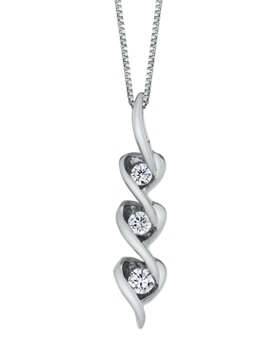 Shop Sirena Diamond (1/8 Ct. T.w.) Heart Pendant In 14k White, Yellow Or Rose Gold