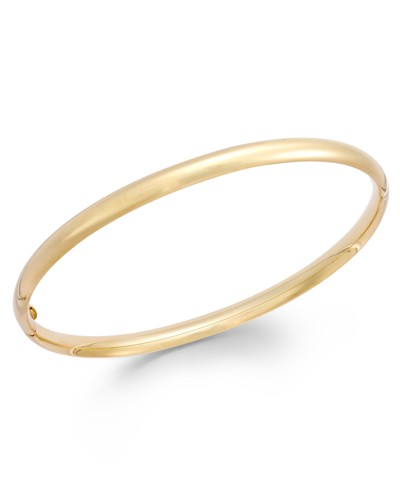 Shop Italian Gold Stackable Bangle Bracelet In 14k Gold