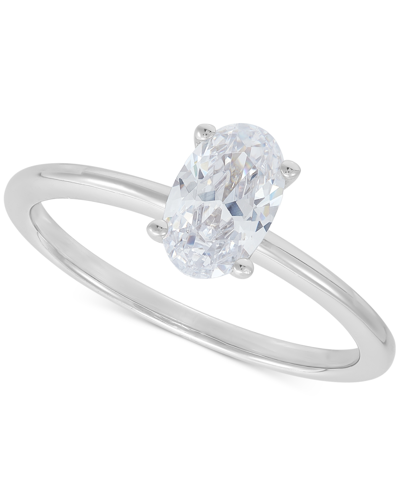 Shop Grown With Love Igi Certified Lab Grown Diamond Oval Solitaire Engagement Ring (1 Ct. T.w.) In 14k White Gold