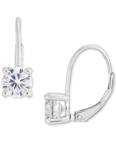 Shop Grown With Love Igi Certified Lab Grown Diamond Leverback Hoop Earrings (2 Ct. T.w.) In 14k White Gold