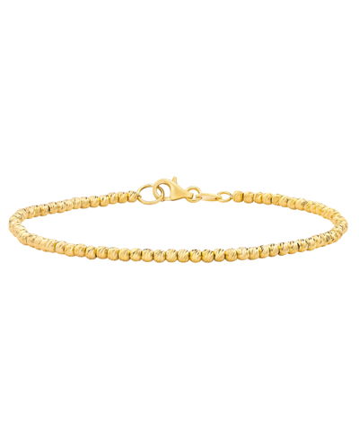 Shop Italian Gold Beaded Bracelet In 14k Gold