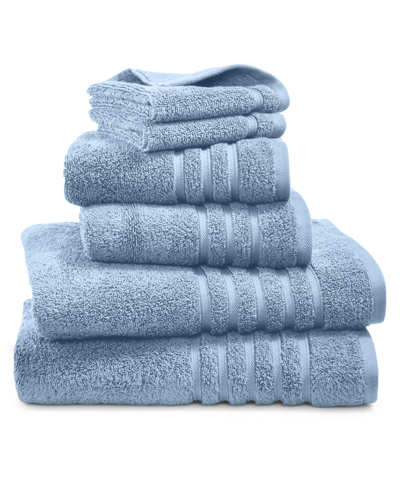 Shop Hotel Collection Ultimate Microcotton 6-pc. Towel Set, Created For Macy's Bedding In Blue