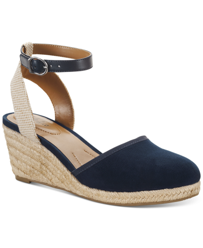 Shop Style & Co Mailena Wedge Espadrille Sandals, Created For Macy's Women's Shoes In Blue