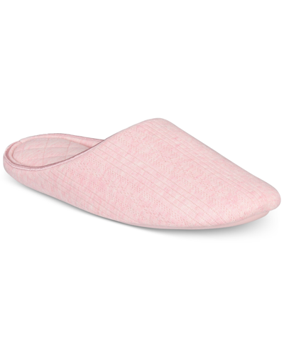 Shop Charter Club Pointelle Closed-toe Slippers, Created For Macy's In Pink