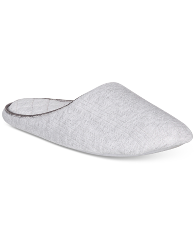 Shop Charter Club Pointelle Closed-toe Slippers, Created For Macy's In Gray