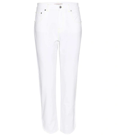 Christopher Kane Cropped Jeans In White