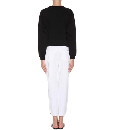 Shop Christopher Kane Cropped Jeans In White