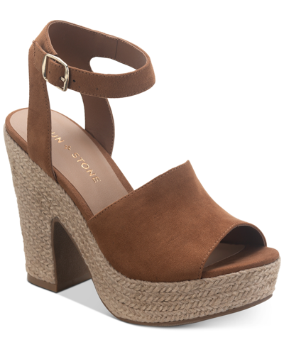 Shop Sun + Stone Fey Espadrille Dress Sandals, Created For Macy's Women's Shoes In Brown