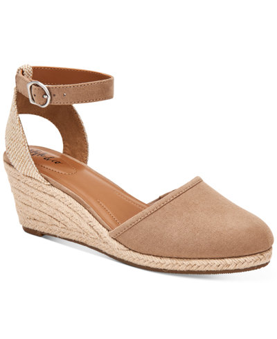 Shop Style & Co Mailena Wedge Espadrille Sandals, Created For Macy's Women's Shoes In Tan/beige