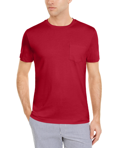 Shop Club Room Men's Solid Pocket T-shirt, Created For Macy's In Red