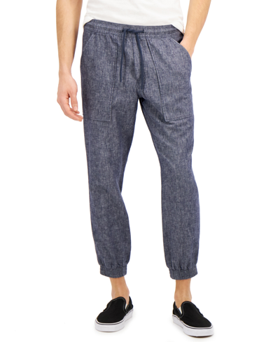 Shop Sun + Stone Men's Charles Linen Jogger Pants, Created For Macy's In Blue
