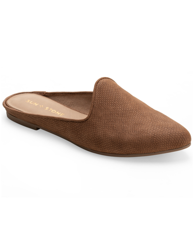 Shop Sun + Stone Ninna Mules, Created For Macy's Women's Shoes In Brown