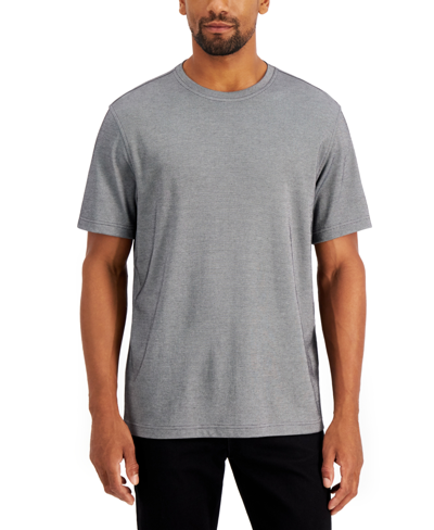Shop Alfani Men's Solid Supima Blend Crewneck T-shirt, Created For Macy's In Gray