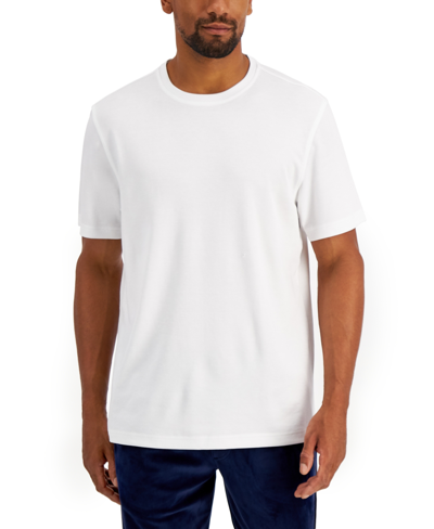 Shop Alfani Men's Solid Supima Blend Crewneck T-shirt, Created For Macy's In White