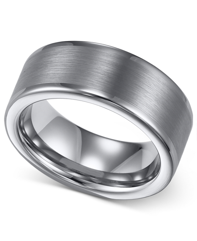 Shop Triton Men's Tungsten Ring, 8mm Wedding Band In Gray