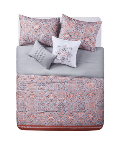 Shop Vcny Home Closeout!  Allison Reversible Comforter Set, King Bedding In Pink