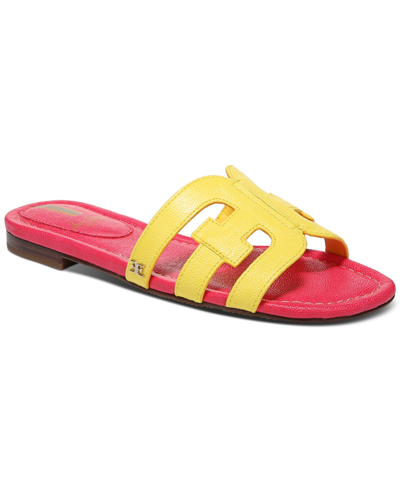 Shop Sam Edelman Women's Bay Slip-on Flat Sandals Women's Shoes In Yellow
