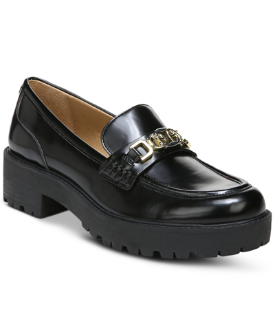 Shop Sam Edelman Women's Teagan Lug Sole Loafer Flats Women's Shoes In Black