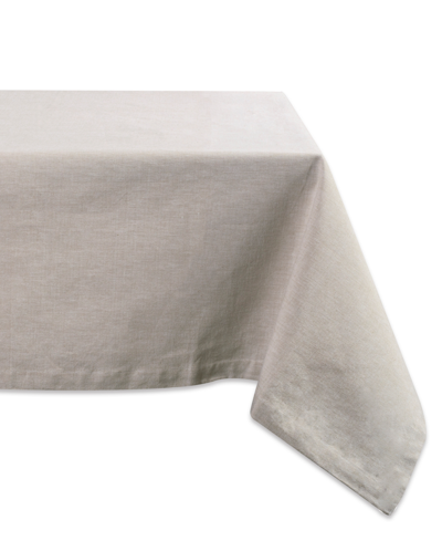 Shop Design Imports Solid Chambray Tablecloth 60" X 104" In Tan/beige