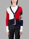 Thom Browne Tricolor Cashmere Cardigan