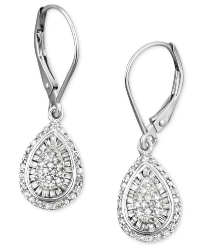 Shop Wrapped In Love Diamond Teardrop Earrings (1/2 Ct. T.w.) In 14k White, Yellow Or Rose Gold, Created