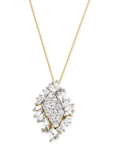 Shop Wrapped In Love Diamond Cluster Pendant Necklace (1 Ct. T.w.) In 14k Gold, Created For Macy's In White