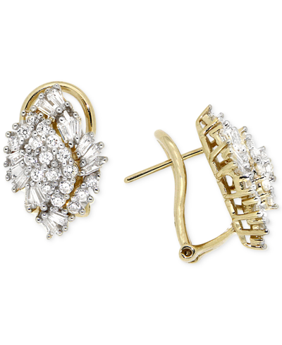 Shop Wrapped In Love Diamond Cluster Earrings (1 Ct. T.w.) In 14k Gold, Created For Macy's