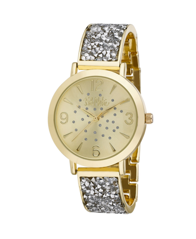 Shop Bob Mackie Women's Gold-tone Alloy Bracelet Glitz Watch, 36mm
